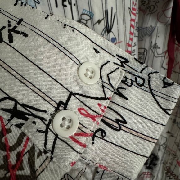 Torrid Disney cruella doodle button down necktie blouse plus size XX2 long sleev - Picture 10 of 16